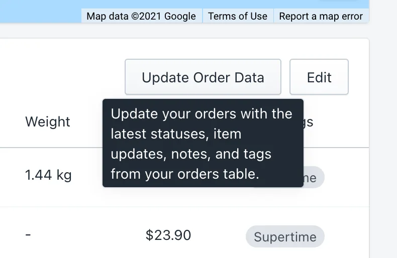 Sync updated order data