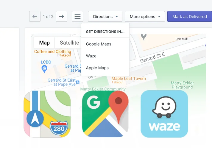 Apple Maps, Google Maps, Waze